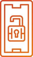 Mobile Unlock Icon Style vector