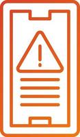 Mobile Warning Icon Style vector