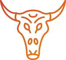 Bull Skull Icon Style vector