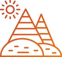 Desert Pyramids Icon Style vector