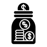 Saving Jar vector icon