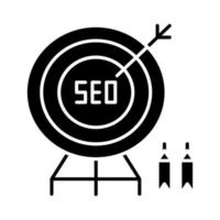 seo objetivo vector icono