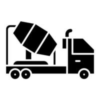 Concrete Mixer Truck vector icon