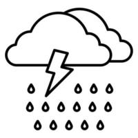 Thunderstorm vector icon