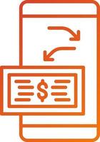 Money Transfer App Icon Style vector