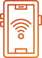 Signal Wifi 4 Bar Icon Style vector