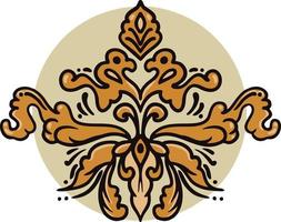 abstract floral ornament bali vector