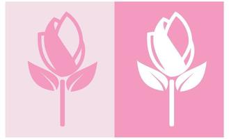 Rosa flor rosado logo vector ilustraciones