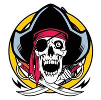 Pirate skull vector image illustrations