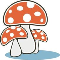 fly agaric amanita muscaria mushroom vector image illustrations