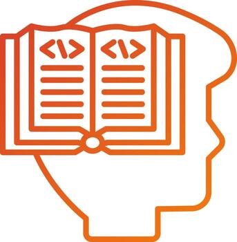 Learn To Code Icon Style vector