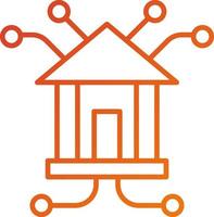 Branch Network Icon Style vector