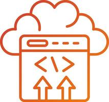 Cloud Deployment Icon Style vector