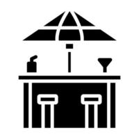 Beach Bar vector icon