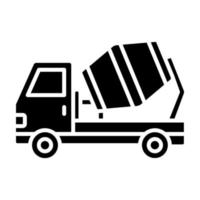 Conscrete Mixer Truck vector icon