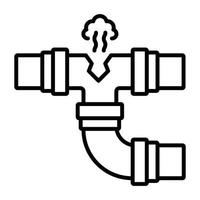 Gas Pipe Leak vector icon