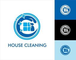 Set Of house cleaning service logo icon, sign, symbol designs concept, cleaning house, business card logo template vector suitable for business logo, web icon
