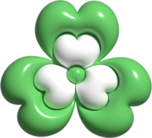 3d, clover, craft, culture, day, decoration, design, element, festival, flower, green, illustration, leaf, luck, march, patrick, plant, saint, shamrock, sign png