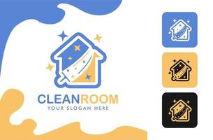 home cleaning service logo, sign symbol inspiration This logo suitable for business, with creative colors Concept for Interior, Home and Building