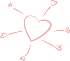 Pink heart love icon png