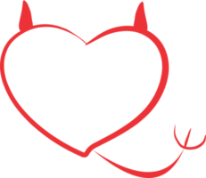 Red heart devil png