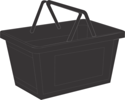 Black basket shopping icon png