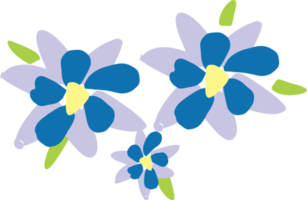 Flower purple and blue color cute png