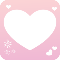 roze hart liefde PNG