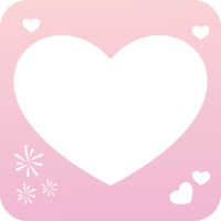 Pink heart love PNG