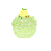 bingsu melon ljuv efterrätt png