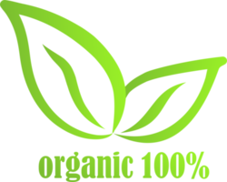 Green leaf organic logo PNG