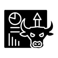 Bull Market Icon Style vector