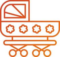 Baby Stroller Icon Style vector