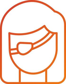 ojo parche icono estilo vector