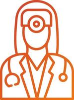 Ophthalmologist Female Icon Style vector