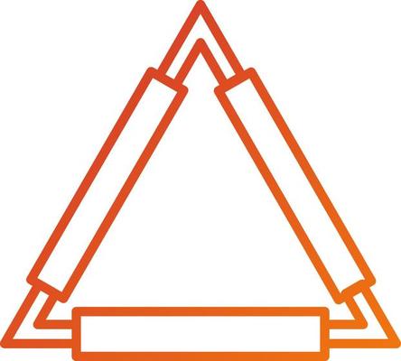 Clay Triangle Icon Style