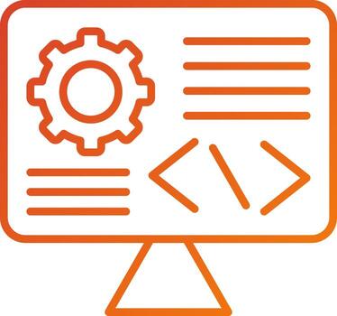 Custom Coding Icon Style vector