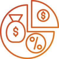 Dividends Icon Style vector