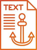 Anchor Text Icon Style vector