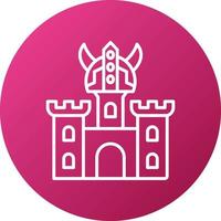 Viking Castle Icon Style vector