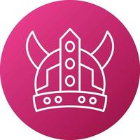 Viking Helmet Icon Style vector