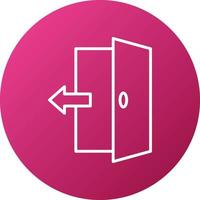 Exit Door Icon Style vector