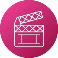 Film Clapperboard Icon Style vector