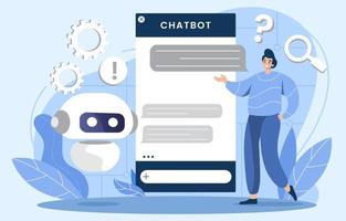 chatbot ai tecnología vector
