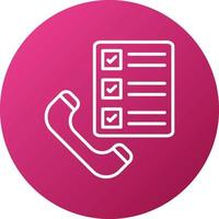 Phone Survey Icon Style vector