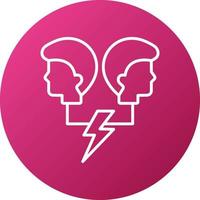 Conflicting Thoughts Icon Style vector