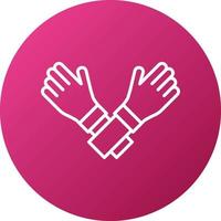 Hands Crossed Icon Style vector