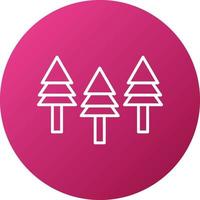 estilo de icono de bosque vector