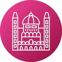 Hungarian Parliament Icon Style vector