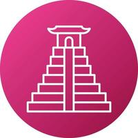 Chichen Itza Icon Style vector